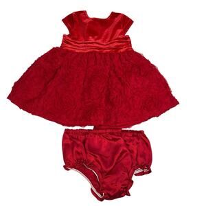 Koala Baby 9 Months Dress Red Rosette Christmas Velvet Holiday Toys R Us